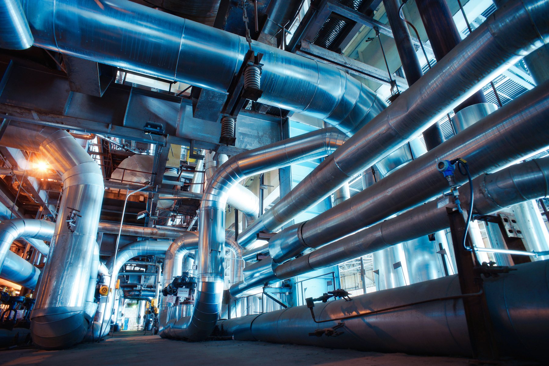 equipment, cables and piping